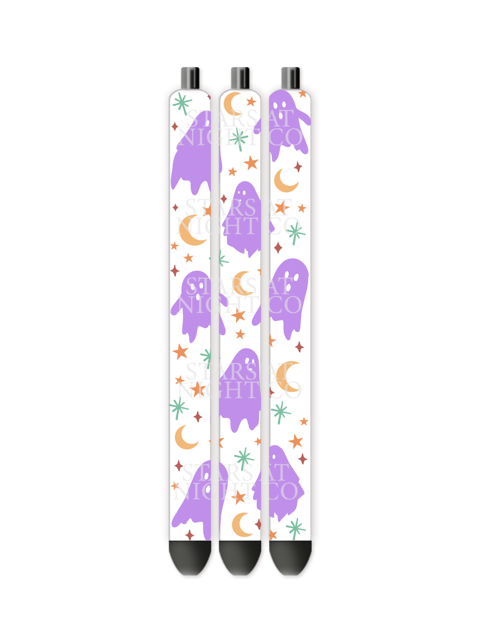 Purple Ghosts & Moons Pen Wrap