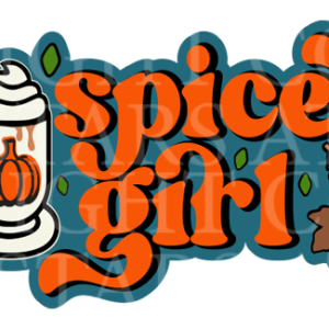 Spice Girl Charm Size Decal White Gloss Vinyl