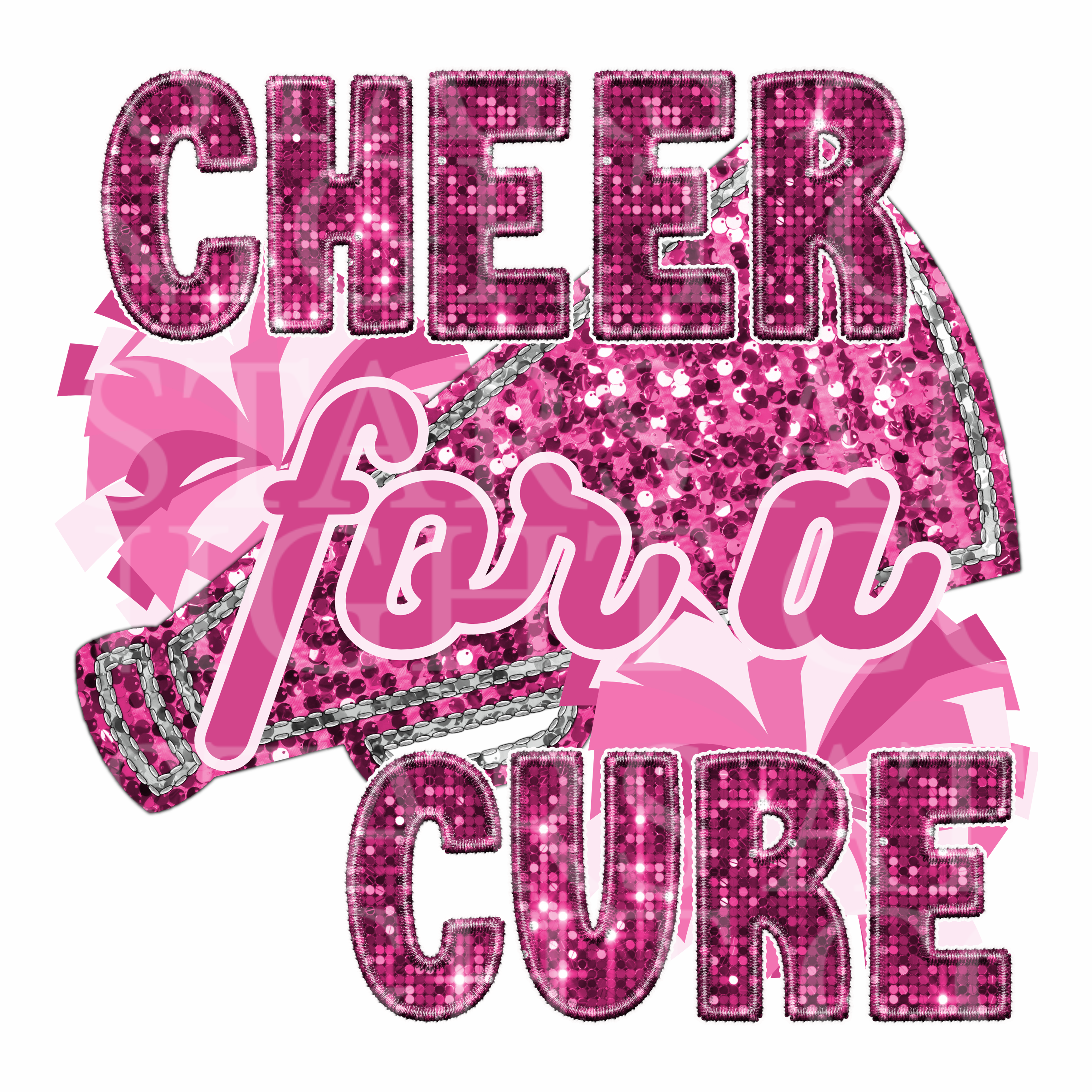 Faux Sequin Cheer for a Cure