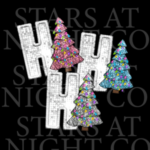 Faux Sequin Ho Ho Ho