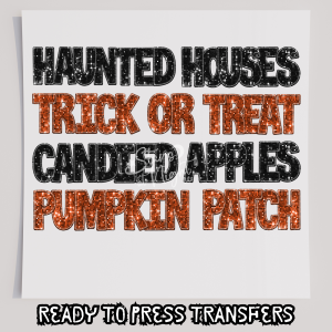 Faux Sequin Haunted Houses