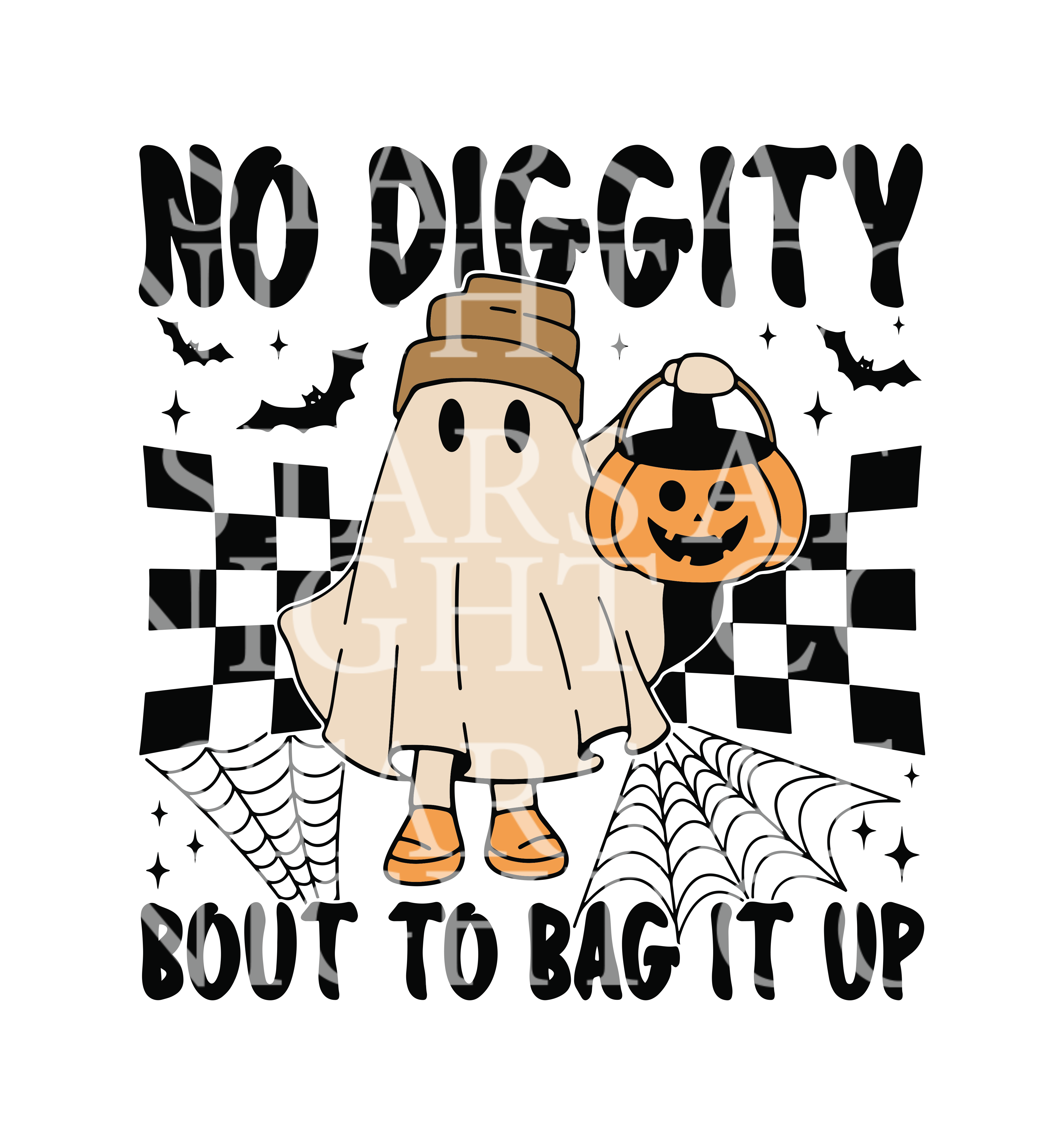 No Diggity Bout To Bag It Up Checkered