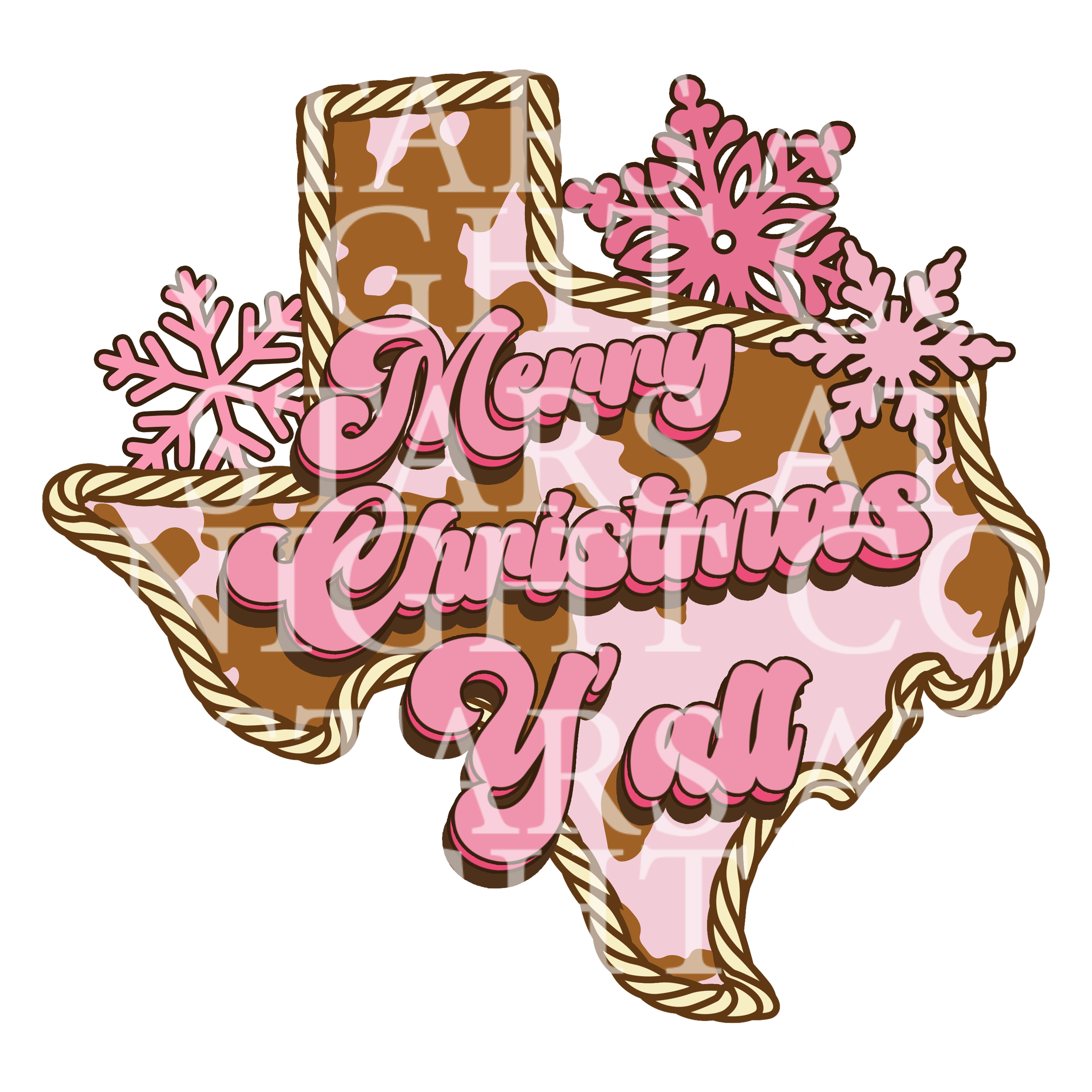Pink Texas Christmas