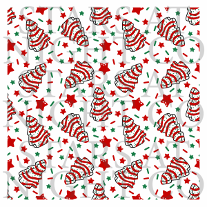Christmas Tree Cakes Holographic Vinyl 12"x12"