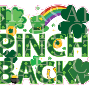 I Pinch Back Charm Size Decal White Gloss Vinyl