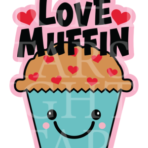 Love Muffin Charm Size Decal Holographic Vinyl