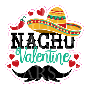 Nacho Valentine Keychain Size Decal Holographic Vinyl