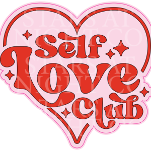 Self Love Club Badge Size Decal Holographic Vinyl