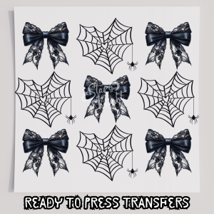 Halloween Coquette Spiderweb Bow