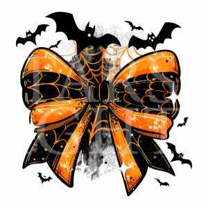 Orange & Black Spider Bow