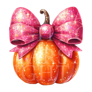Pink Bow Pumpkin
