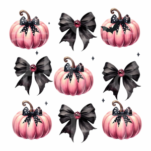Pink Pumpkins & Bows