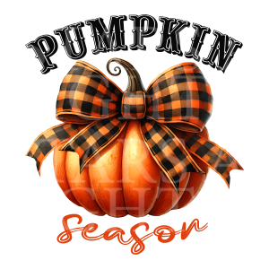 Pumpkin Season with Checkered Bow