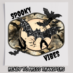 Faux Sequin Bats Spooky Vibes