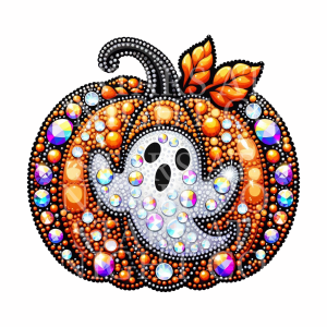 Rhinestone Ghost Pumpkin