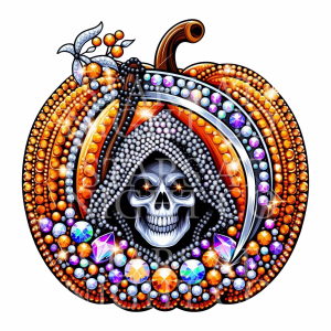 Rhinestone Reaper Pumpkin
