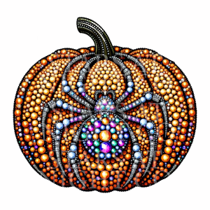 Rhinestone Spider Pumpkin