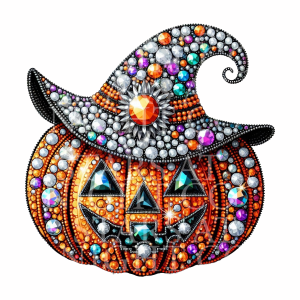 Rhinestone Witch Pumpkin