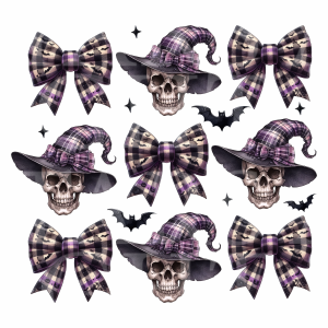 Skulls & Checkered Bows