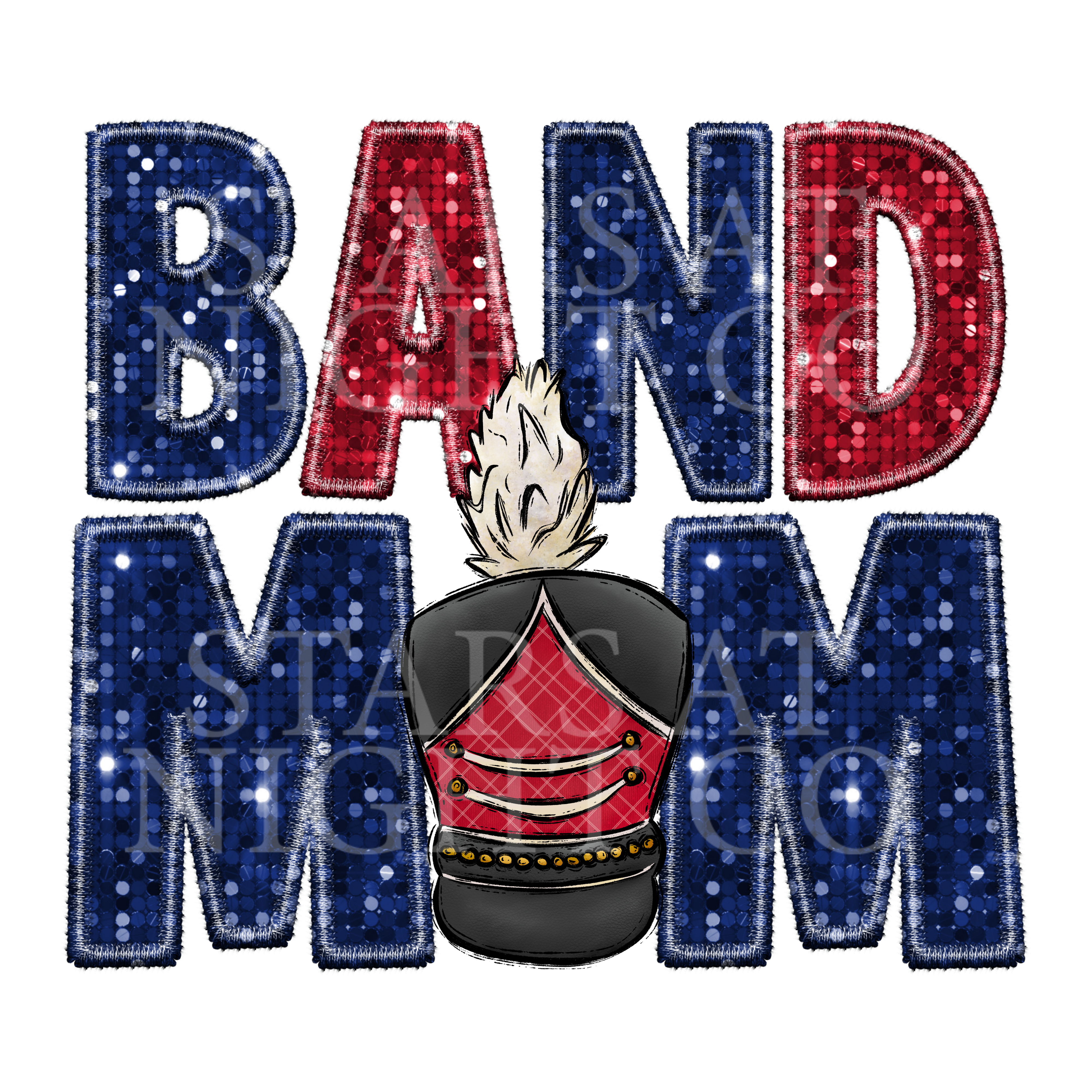 Band Mom Blue And Red