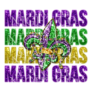 Mardi Gras Faux Sequin