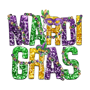 Mardi Gras Bead Faux Sequin