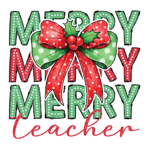 Merry Teacher Red Green