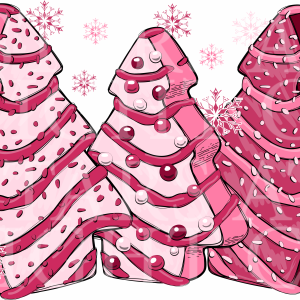 Pink Christmas Tree Cakes Candy