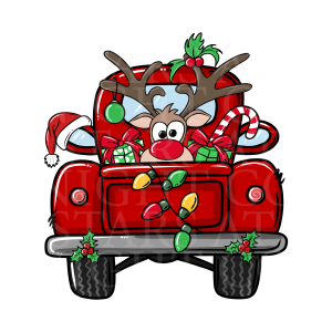 Reindeer Christmas Truck