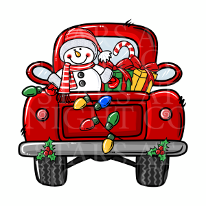 Snowman Christmas Truck