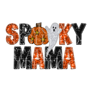 Spooky Mama Faux Sequin