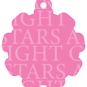 Sun with Bow Charm Size Acrylic 1 1/2" with Hole