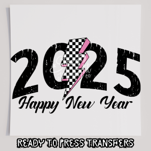 2025 New Year Checkered Bolt