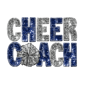 Cheer Coach Blue And Silver