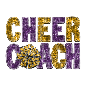 Cheer Coach Purple And Gold