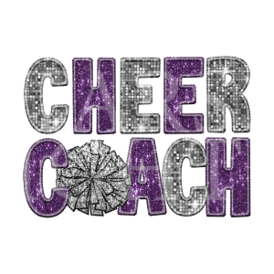 Cheer Coach Purple And Silver