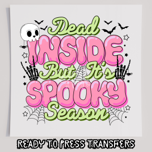 Dead Inside But Its Spooky Season Neon Colors