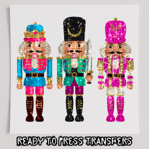 Faux Sequin Nutcrackers