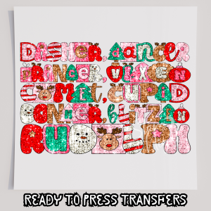 Faux Sequin Reindeer Names