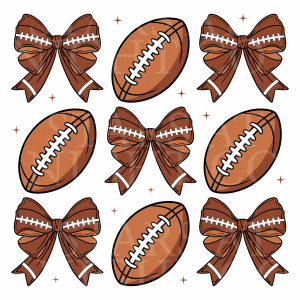 Footballs And Football Bows