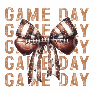 Game Day Football Bow Vintage