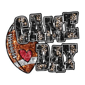 Game Day Football Red Heart