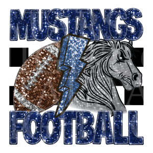Mustang Football Blue