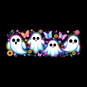 Neon Ghost Butterflies