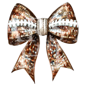 Sequin Football Bow