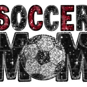 Soccer Mom Black And Maroon