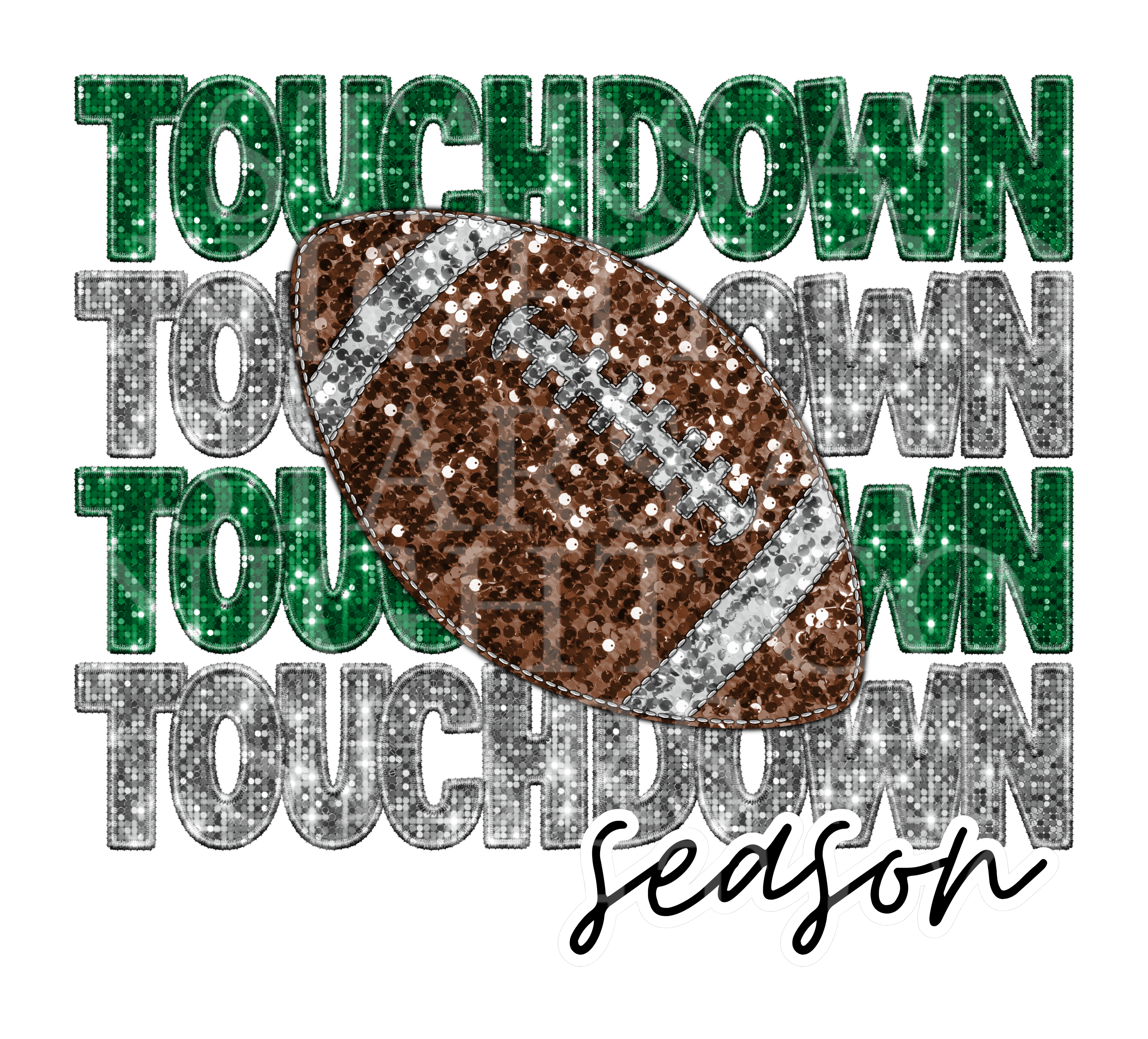 Touchdown Green And Silver