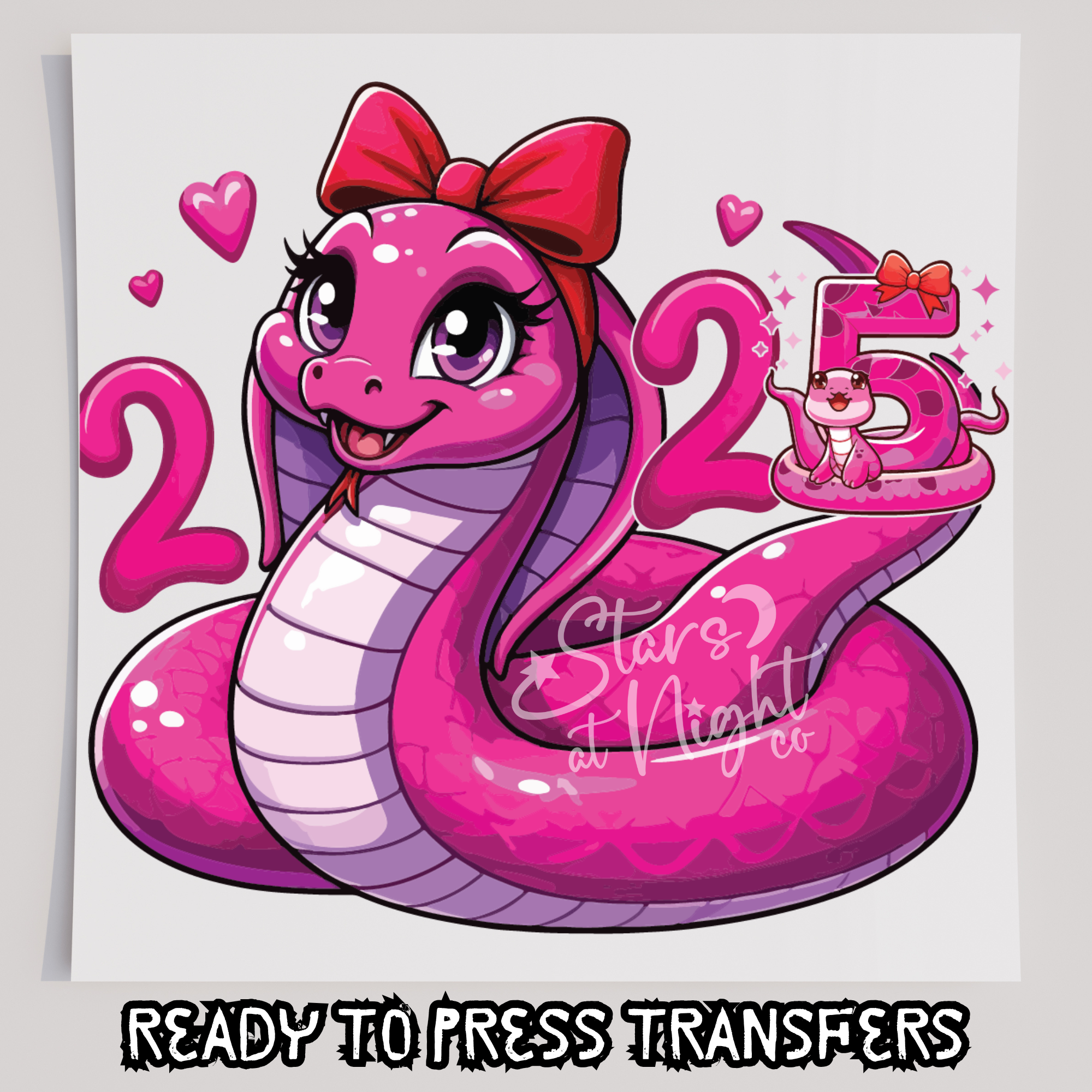 2025 Pink Snake With Bow