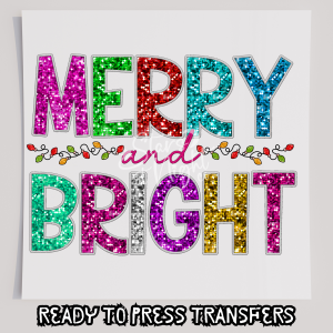Faux Sequin Merry And Bright 4