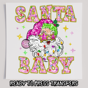 Faux Sequin Santa Baby